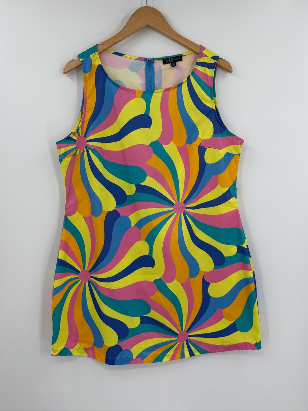 Smak Parlour Retro Swirl Print Shift Mini Dress | Multicolor | XL